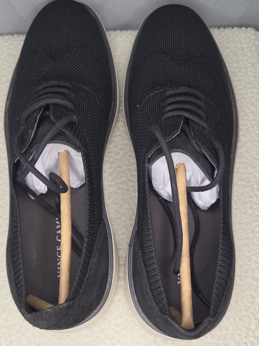 Vince Camuto Oxford Black Knit Dress Shoes Style VY-HAMPT Size 10M - Picture 6 of 9